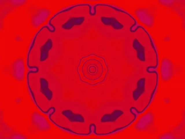 Túnel Neon Vórtice Mandala Vermelha VJLoops 4:3 Clássico 60fps Protetor de Tela