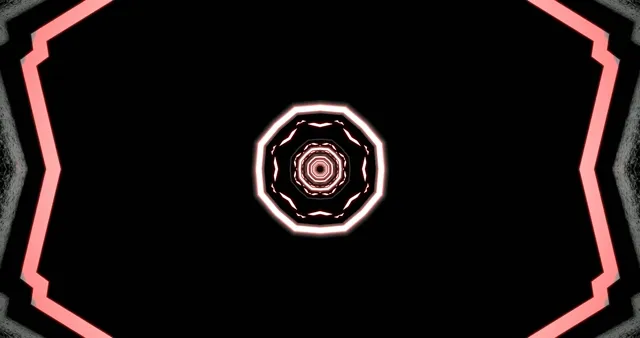 霓虹隧道紅色八角螢幕保護程式 4K UHD 60fps VJ Loop