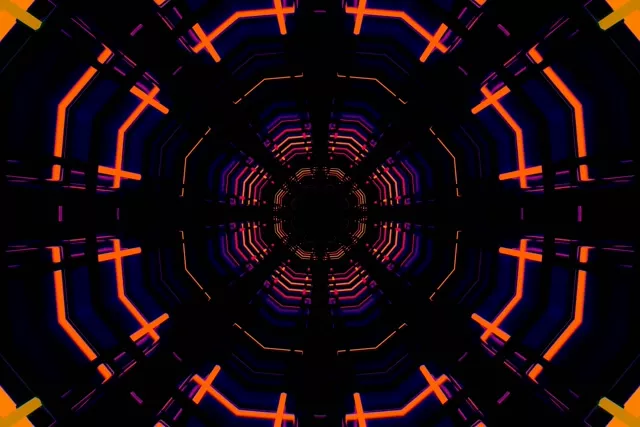 Túnel de Neón Rejilla Octágono VJLoops 60fps 3:2 Surface Salvapantallas