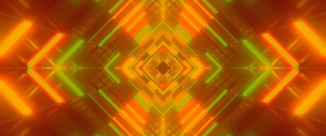 Neon Tunnel Diamond Vortex Red Orange VJ Loop 2.39:1 Cinemascope 60fps Screensaver