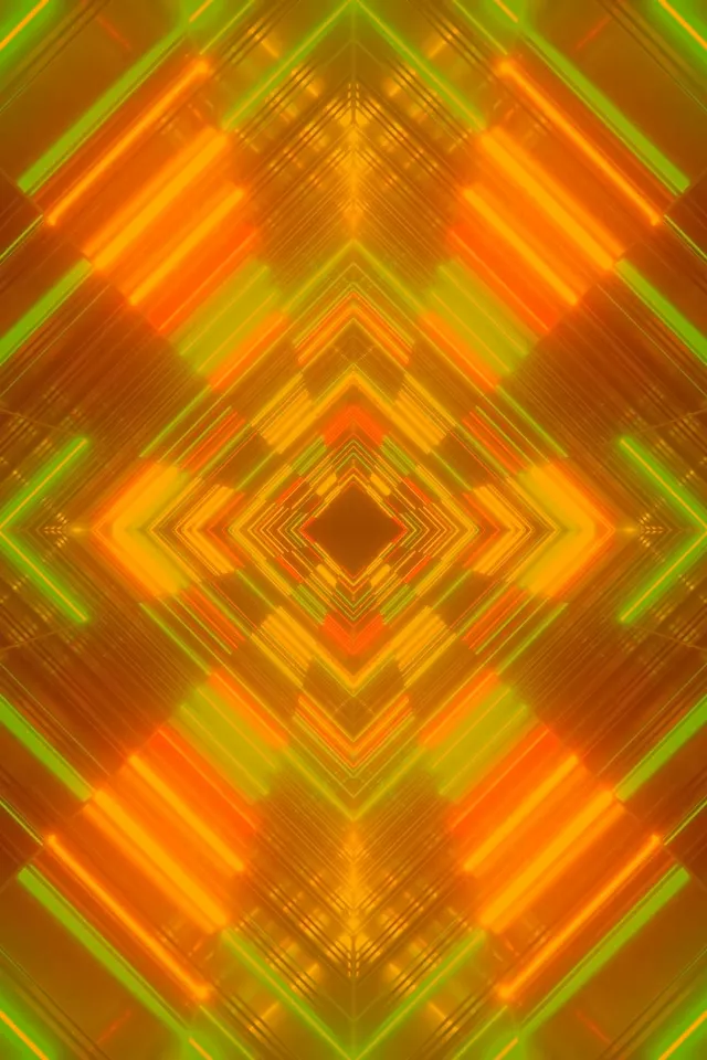 Túnel Neón Diamante Vórtice VJ Loop 2:3 Foto Retrato 60fps Salvapantallas