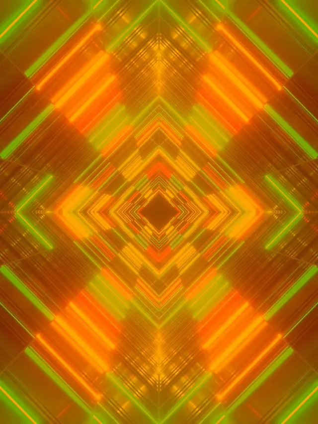 Neonový tunel diamantový vír VJ Loop 3:4 iPad Portrait 60fps spořič obrazovky