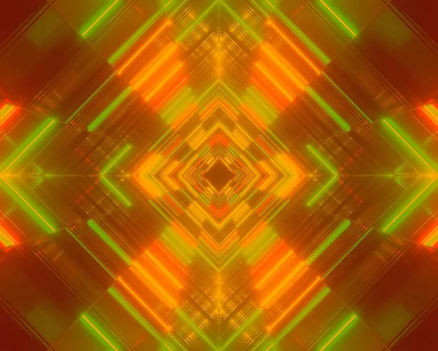 Túnel Neón Vórtice Diamante VJ Loop 5:4 Industrial 60fps Protector de Pantalla