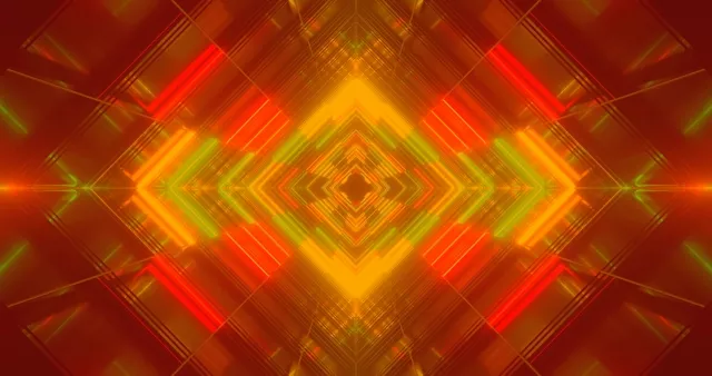 霓虹隧道紅橙螢幕保護程式 4K UHD 60fps VJ Loop PC螢幕保護程式