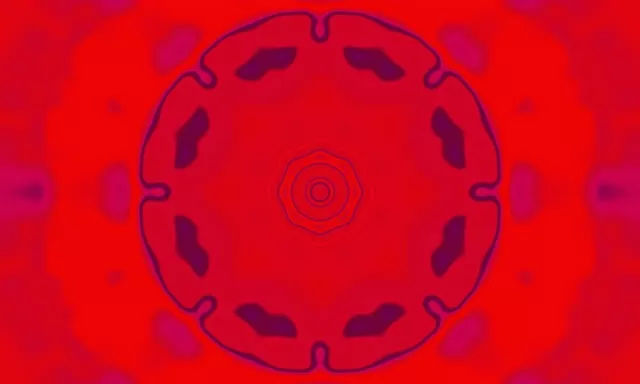 Neon Tunel Rdeči Cvetni Listi Mandala VJLoops 5:3 Wide 60fps Ohranjevalnik Zaslona