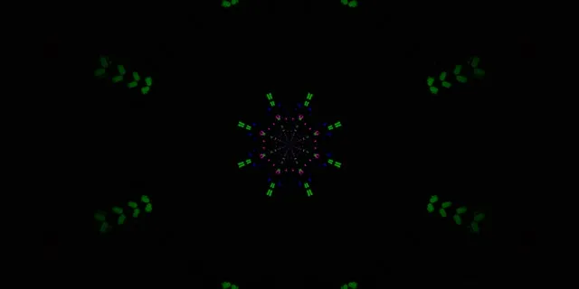 Neon Tunnel Kaleidoscope Burst VJ Loop 2:1 Univisium 60fps Screensaver