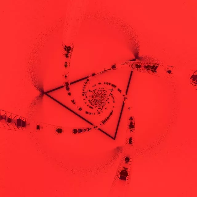 Neon Tunnel Red Spiral Triangle Vortex | Vj Loop | 1:1 square | 60fps | screensaver