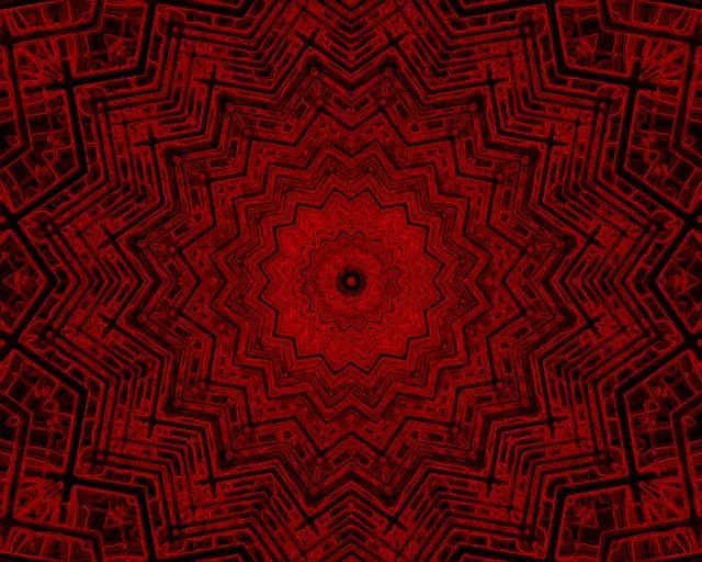 Neon Tunel Gorri Izar Kaleidoskopo VJLoops 5:4 industrial 60fps pantaila-babeslea