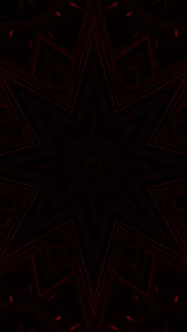 Neon Tunnel Red Star Kaleidoscope Vj Loop 9:16 Reels 60fps Screensaver