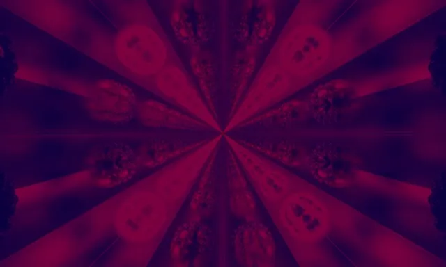 Neon Tunnel Pulsating Teardrop Vortex 5:3 Wide 60fps VJ Loop Screensaver