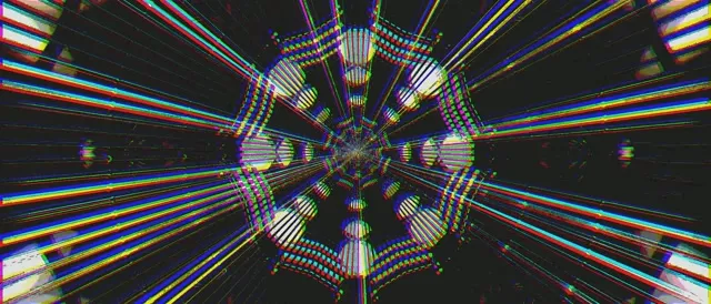 Neon Tunnel RGB Glitch Screensaver 21:9 Ultrawide 60fps VJ Loop
