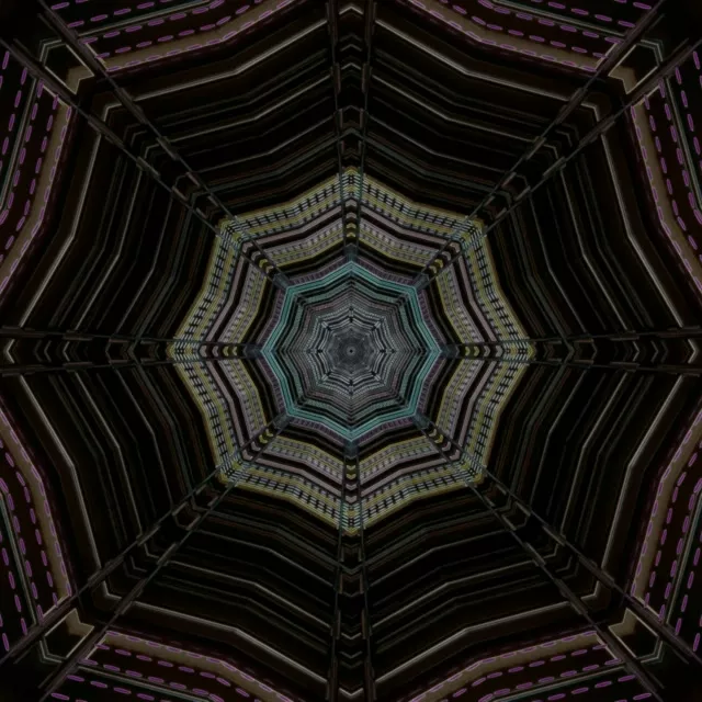 Neon Tunnel Screensaver 1:1 Square 60fps Dark Geometric Vj Loop