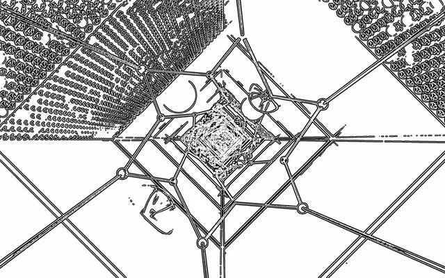 Túnel Neón Salvapantallas 16:10 MacBook 60fps Rejilla Vj Loop