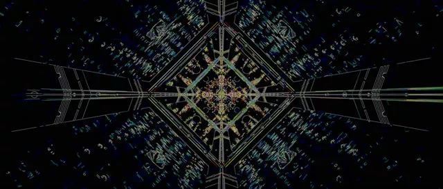 Neon Tunnel Screensaver 21:9 Ultrawide 60fps Geometric Blue VJ Loop