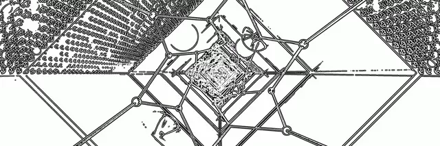 Terowongan Neon Screensaver 3:1 Triple Wide 60fps VJ Loop Garis Putih Geometris