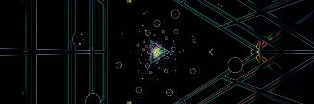 ネオントンネル スクリーンセーバー 3:1 トリプルワイド 60fps VJループ PC ラップトップ グリーン サークル