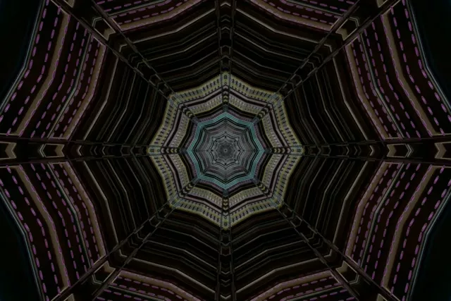 Tunnel Néon Économiseur d'écran 3:2 Surface 60fps Géométrique Violet VJLoops PC