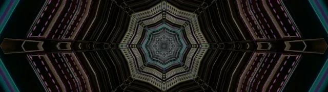 ნეონის გვირაბი მონიტორის დამცველი 32:9 Super Ultrawide 60fps მუქი გეომეტრიული VJ Loop