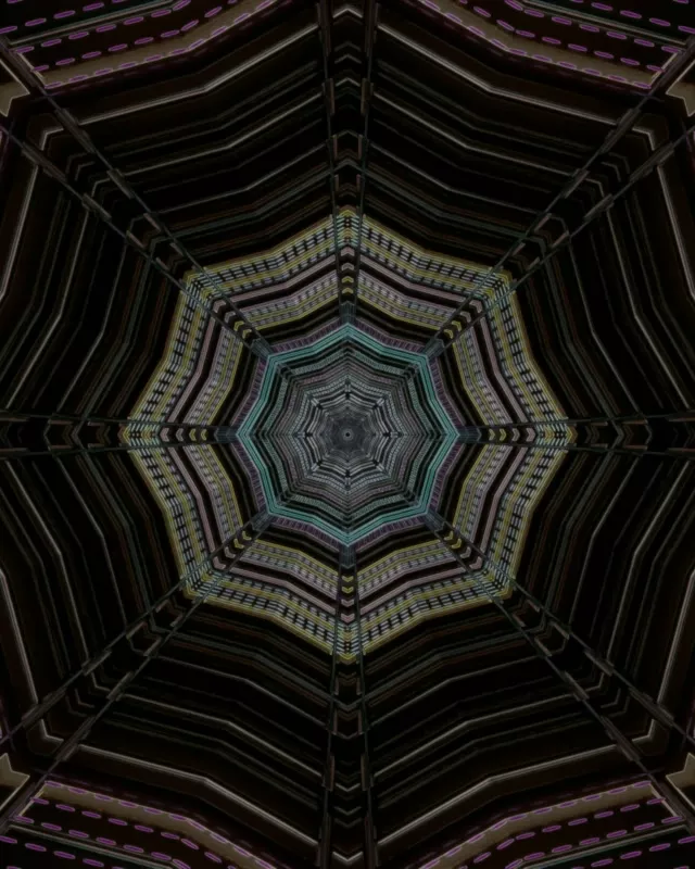 מנהרת נאון שומר מסך 4:5 Instagram 60fps כוכב גיאומטרי כהה VJ Loop