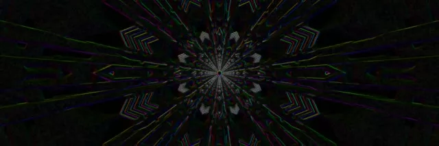 3:1 Triple Wide Neon Tunnel Kaleidoscope 60fps Screensaver VJ Loop