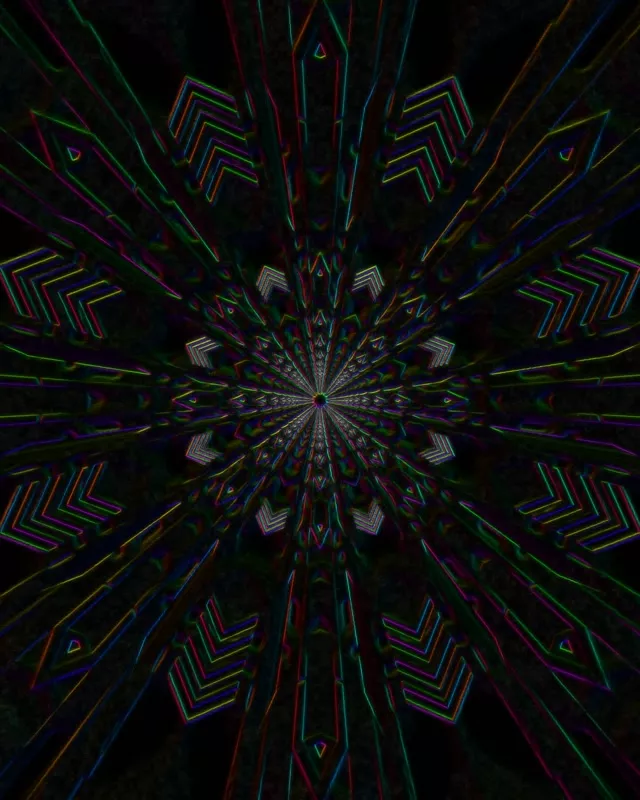 Neon Tunnel Kaleidoscope Vortex 4:5 Instagram 60fps Screensaver