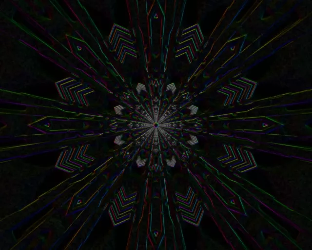 5:4 Industrial Neon Tunnel Kaleidoscope VJ Loop 60fps Screensaver