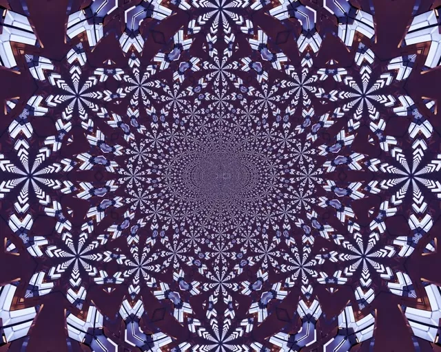 5:4 Industrial Neon Tunnel Kaleidoscope Vortex Vj Loop 60fps Screensaver