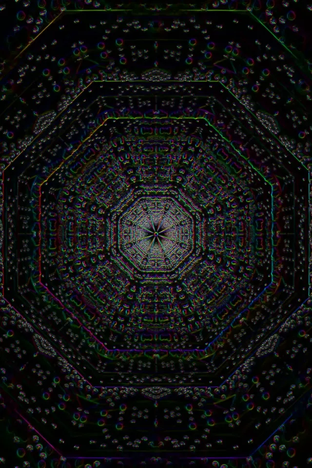 Neon Tunnel VJ Loop 9:16 60fps Screensaver Fractal Kaleidoscope