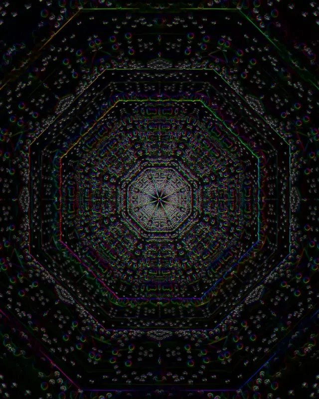 4:5 Instagram Neon Tunnel Vj Loop 60fps Screensaver Spiraling Kaleidoscope