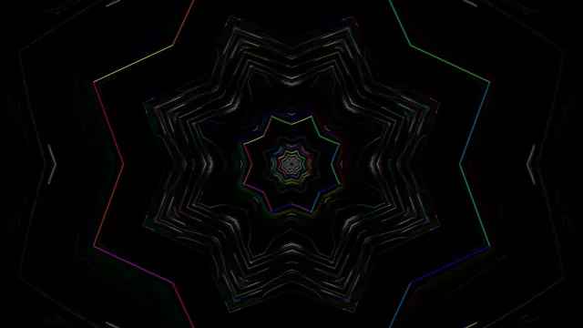 霓虹隧道屏保 4K 60fps VJLoops 彩色几何图形