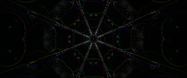 Neon Tunnel Kaleidoscope Vortex | 2.39:1 Cinemascope 60fps Screensaver Loop
