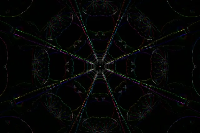 Neon Tunnel Kaleidoscope Vortex 3:2 Surface 60fps Screensaver Loop