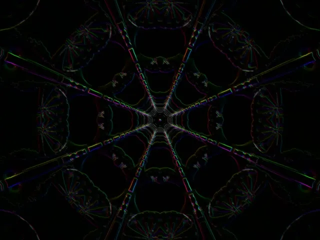 Neon Tunnel Kaleidoscope Vortex | 4:3 Classic 60fps Screensaver VJ Loop