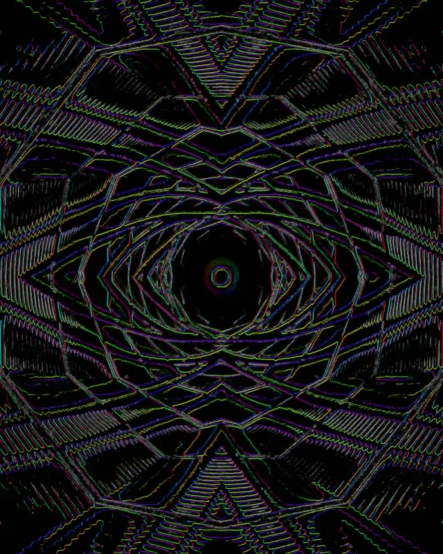 Neon Tunnel Vj Loop 4:5 Instagram 60fps Screensaver Kaleidoscope Eye