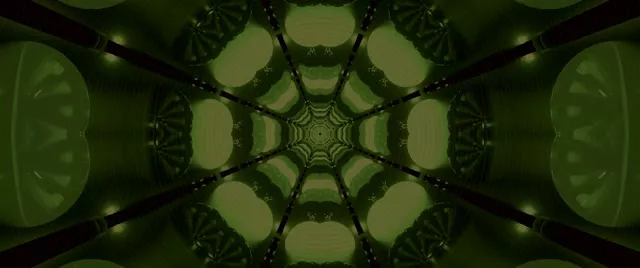 Green Octagon Vortex Neon Tunnel VJ Loop 2.39:1 Cinemascope 60fps Screensaver