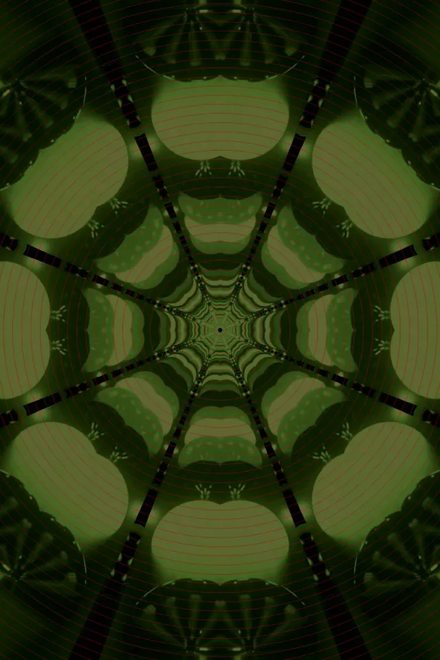 Spiraling Green Neon Tunnel 9:16 60fps VJ Loop Screensaver