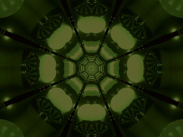 Green neon tunnel kaleidoscope vortex 4:3 classic 60fps screensaver VJ loop