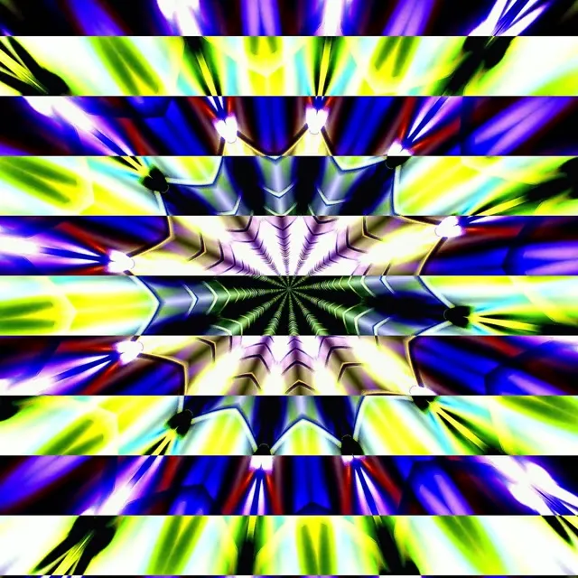Neon Tunnel VJ Loop 1:1 Square 60fps Screensaver Kaleidoscope