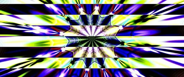Neon Tunnel Kaleidoscope VJ Loop 2.39:1 Cinemascope 60fps Screensaver