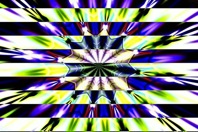 Hypnotic Neon Tunnel Kaleidoscope VJ Loop 60fps Screensaver 3:2