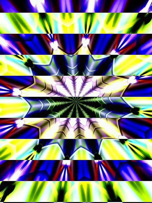 Neon Tunnel Kaleidoscope VJ Loop 3:4 iPad 60fps Screensaver