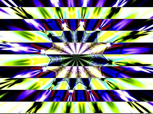 4:3 Classic 60fps Neon Tunnel Radial Kaleidoscope VJ Loop Screensaver