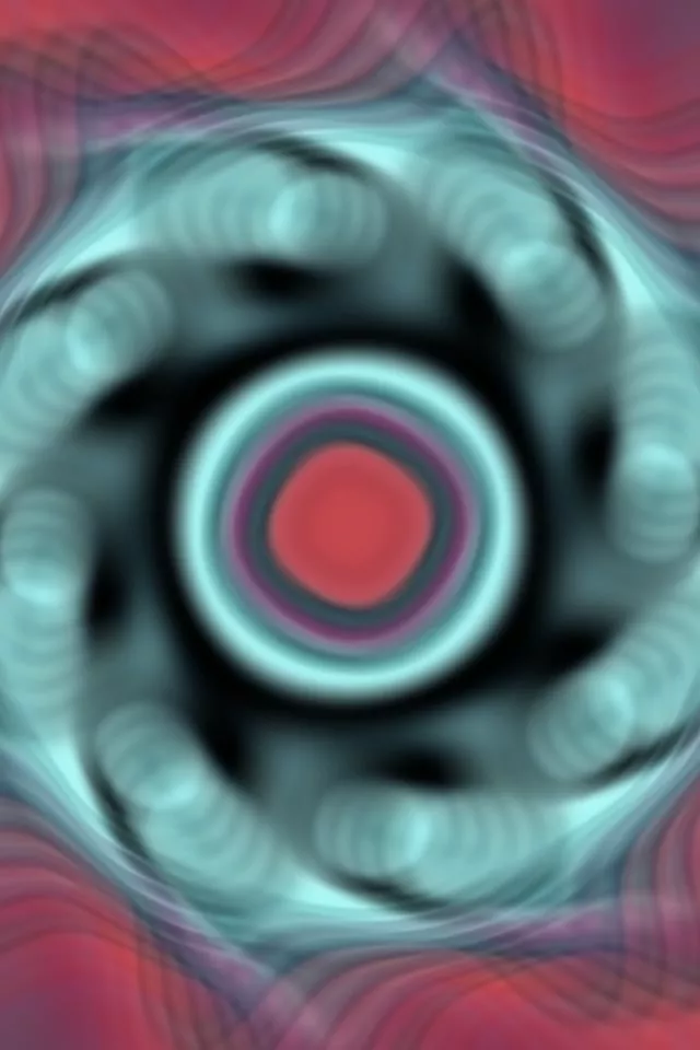 Cyan Neon Tunnel Spiral Vortex 2:3 Portrait 60fps Screensaver Loop