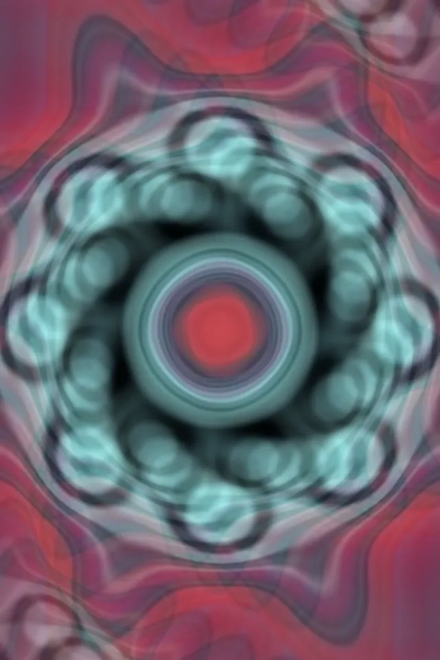 Pulsating Cyan Hexagon Neon Tunnel 2:3 Portrait 60fps VJ Loop Screensaver