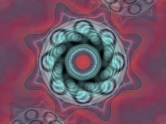 Pulsating Cyan Hexagon Neon Tunnel VJ Loop 4:3 Classic 60fps Screensaver