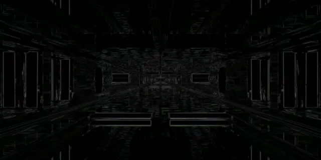 Neon Tunnel VJ Loop 2:1 Univisium 60fps Screensaver – Cyan Grid Vortex