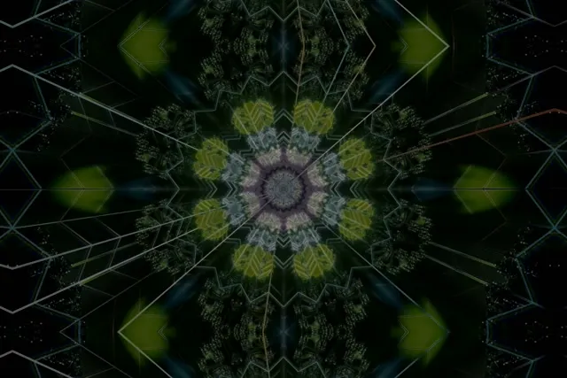 Neon Tunnel Fractal Kaleidoscope 60fps VJ Loop Screensaver 3:2