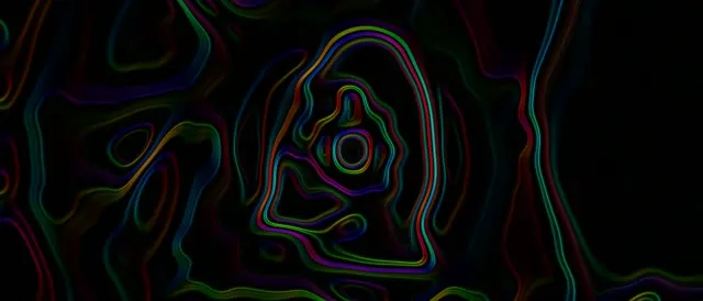 Neon Tunnel Swirling Topographic Waves 21:9 Ultrawide 60fps Screensaver Vj Loop