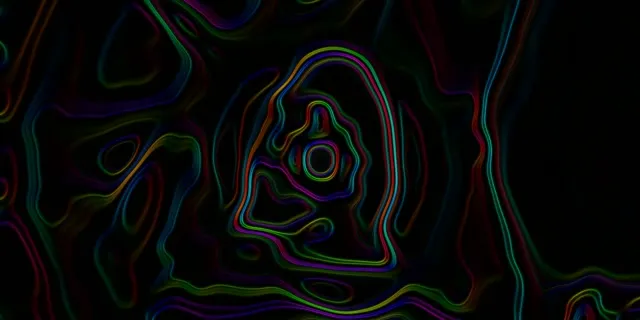 Neon Tunnel Swirling Contour Lines VJ Loop 2:1 Univisium 60fps Screensaver