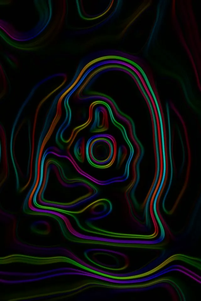 Neon Tünel Dönen Girdap 2:3 Fotoğraf Dikey 60fps Ekran Koruyucu VJ Loop